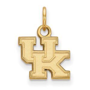 14k Gold Plated Silver U. of Kentucky XS (Tiny) 'UK' Charm or Pendant